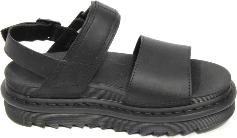 Dr. Martens Zwarte platte schoenen met verstelbare gespen en lichte sleehak Black Dames - Foto 4