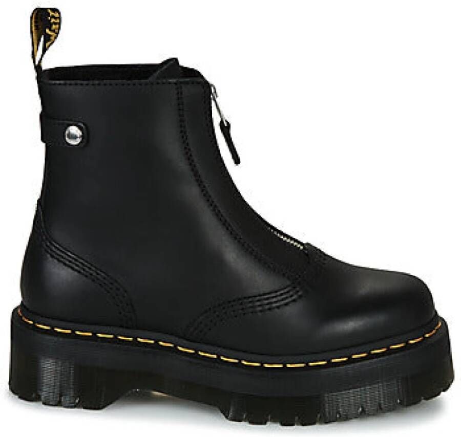 Dr. Martens Zwarte Plateauboots met Rits Gratis Verzending Black Dames - Foto 3