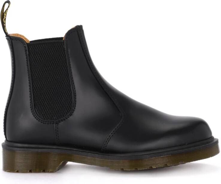 Dr. Martens Zwarte leren 2976 laars met elastische inzetstukken Black Dames