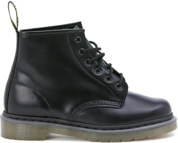 Dr. Martens Zwarte Leren Anfibio Laarzen Black Dames