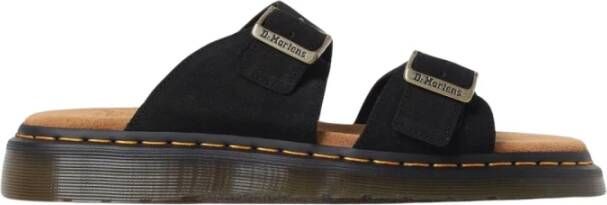 Dr. Martens Zwarte Leren Gesp Sandalen