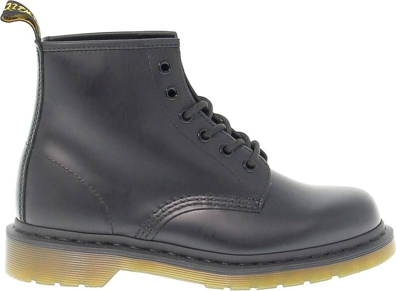 Dr. Martens Zwarte Leren Lage Laars met Veters Zwart Dames