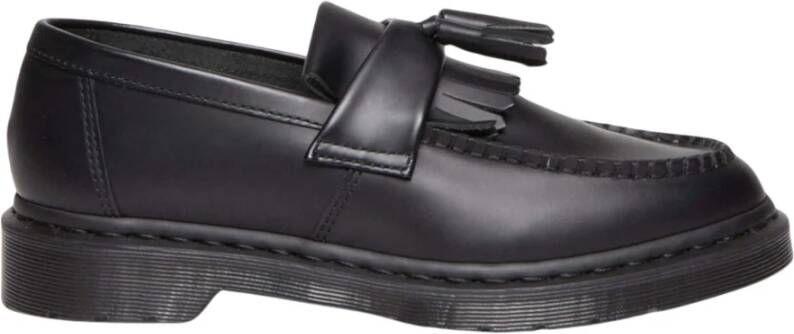 Dr. Martens Zwarte leren mocassin rubberen zool