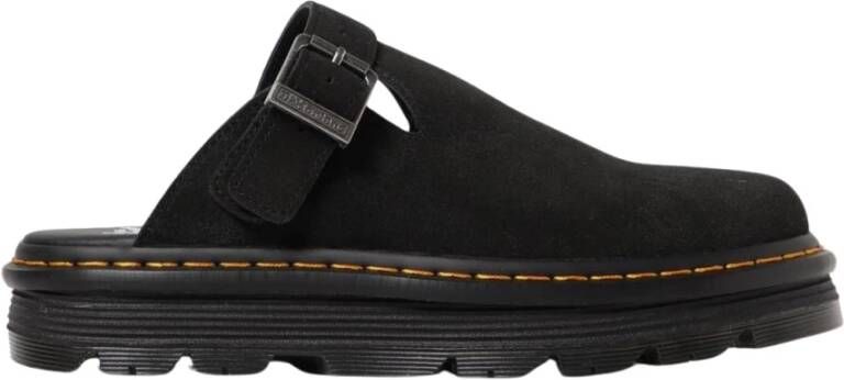 Dr. Martens Zwarte Leren Modieuze Sandalen