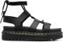 Dr. Martens Minimalistische leren sandalen met unieke veters en lichtgewicht EVA-zool Zwart Dames - Thumbnail 4