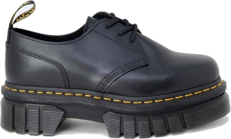 Dr. Martens Zwarte Leren Veterschoenen Black Dames