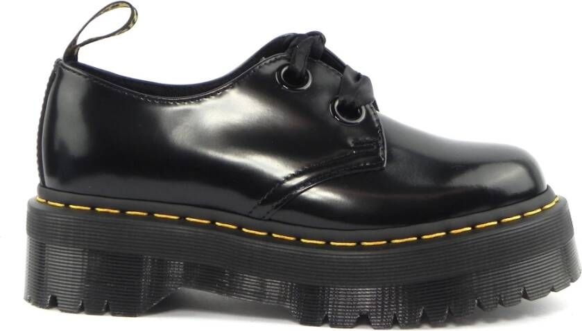 Dr. Martens Zwarte Platform Derby Schoenen Black Heren