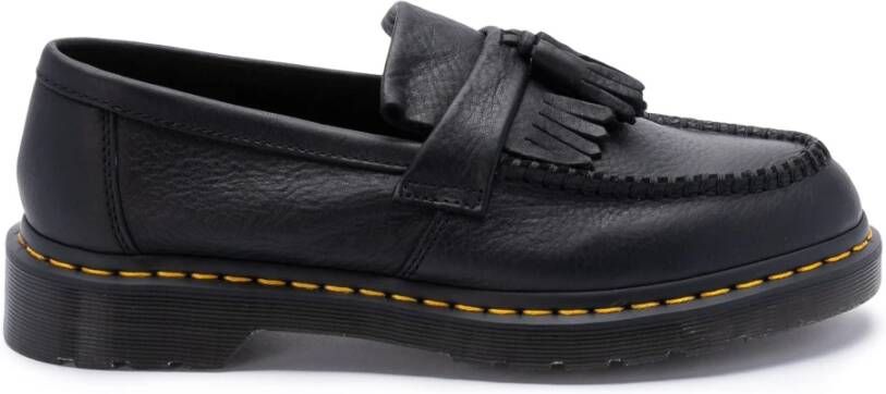 Dr. Martens Zwarte leren mocassin met synthetische zool Black Heren