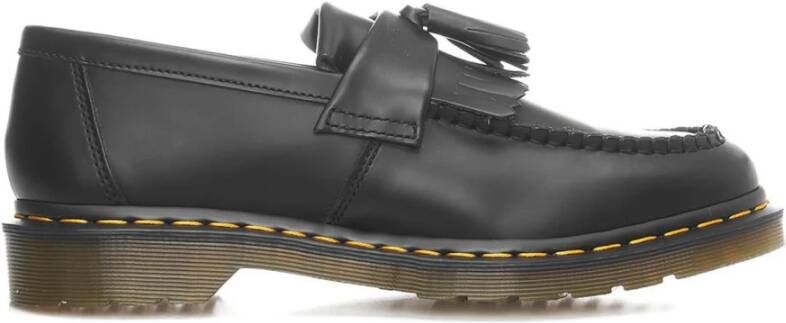 Dr. Martens Zwarte platte schoenen Ronde stijl