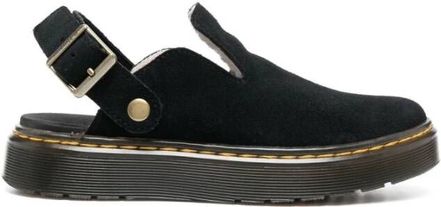 Dr. Martens Zwarte platte slingback-muiltjes Black Dames