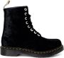 Dr. Martens Verpletterd Fluweel Vegan Enkellaarzen Black Dames - Thumbnail 1