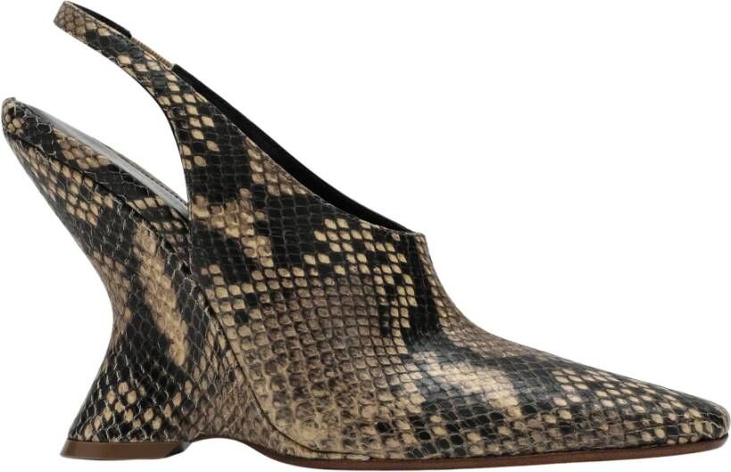 Dries Van Noten Beige Leren Platte Schoenen