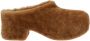 Dries Van Noten Bruine Shearling Muilezels Sandalen Brown Dames - Thumbnail 7