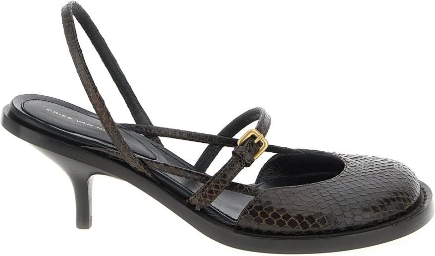 Dries Van Noten Leren Slingback Pumps