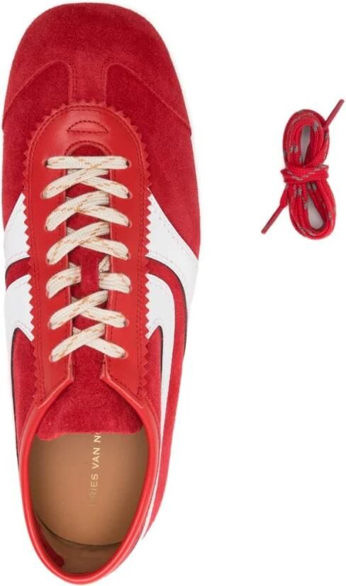 Dries Van Noten Leren Sneakers met Suède Accenten - Foto 2