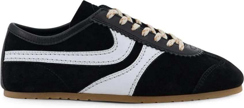 Dries Van Noten Leren Sneakers met Suède Details