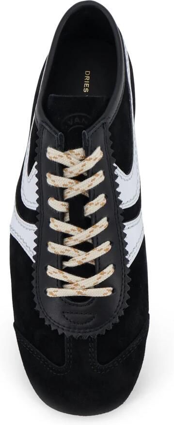 Dries Van Noten Leren Sneakers met Suède Details - Foto 3
