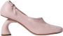 Dries Van Noten Gebogen Hak Leren Pumps Pink Dames - Thumbnail 1