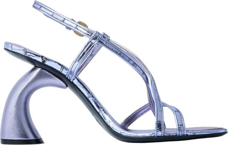 Dries Van Noten Gebogen Sleehak Slingback Hakken