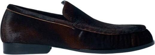 Dries Van Noten Gestapelde Hak Kalfshaar Loafers
