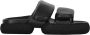 Dries Van Noten Leren Rubber Slippers met Velcro Band - Thumbnail 1