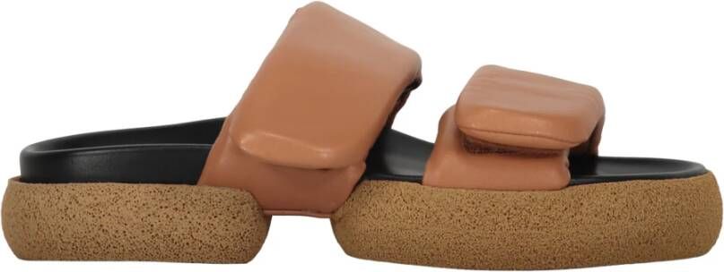 Dries Van Noten Leren Rubber Slippers