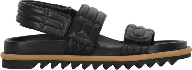 Dries Van Noten Stijlvolle leren rubberen slippers sandalen