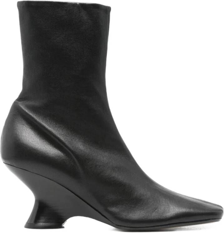 Dries Van Noten Zwarte Leren Dameslaarzen