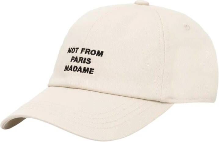 Drole de Monsieur Beige Slogan Pet Stijlvol Streetwear Accessoire