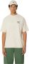 Drole de Monsieur Beige Slogan T-Shirt Relaxte Pasvorm - Thumbnail 1