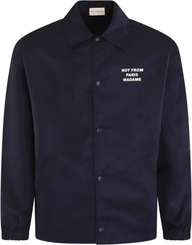 Drole de Monsieur Blauwe Slogan Jas voor Heren