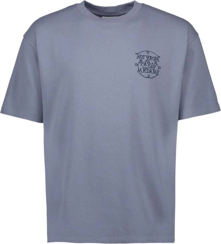 Drole de Monsieur Blauwe Staat Slogan T-shirts en Polo's