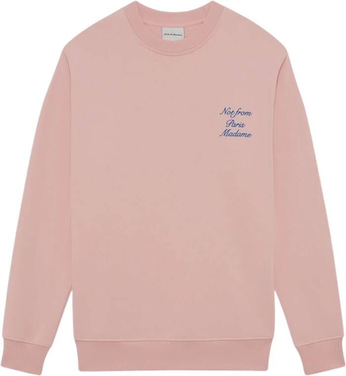 Drole de Monsieur Cursive Slogan Crewneck Sweatshirt