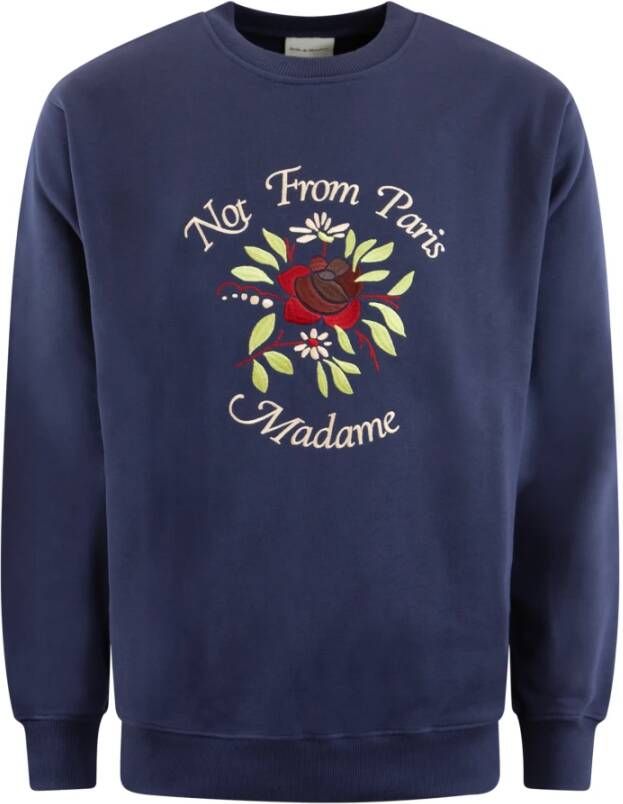 Drole de Monsieur Floral Slogan Sweatshirt