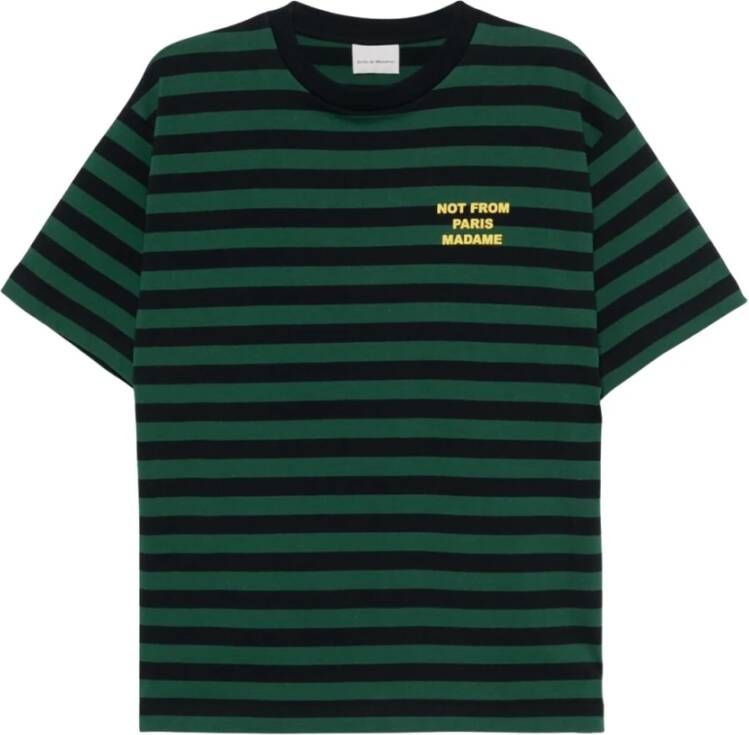 Drole de Monsieur Gestreept Slogan T-Shirt