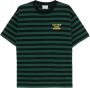 Drole de Monsieur Gestreept Slogan T-Shirt - Thumbnail 1