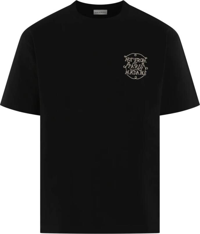 Drole de Monsieur Heren Slogan T-shirt met Tresses