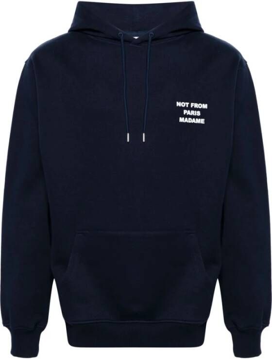 Drole de Monsieur Marineblauwe Sweatshirt met Sloganprint