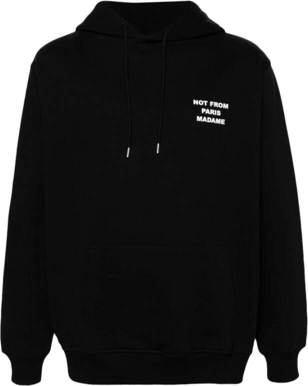 Drole de Monsieur Zwarte katoenen sweater met slogan