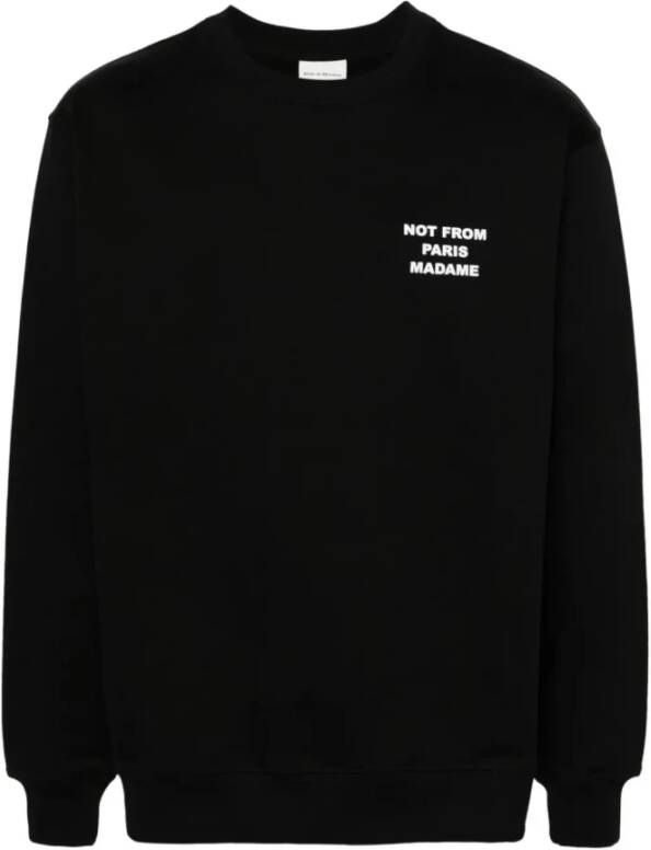 Drole de Monsieur Zwarte Sweatshirt met Slogan