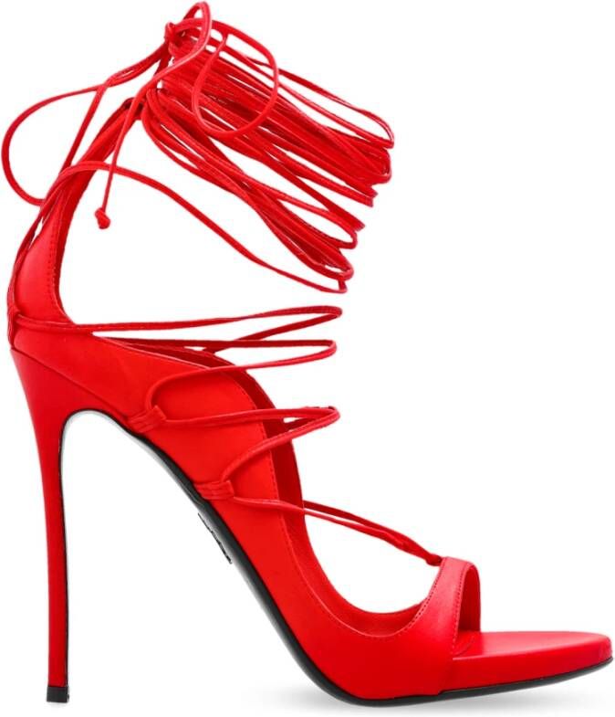 Dsquared2 120mm Vaquera Sandalen met Vetersluiting en Hak