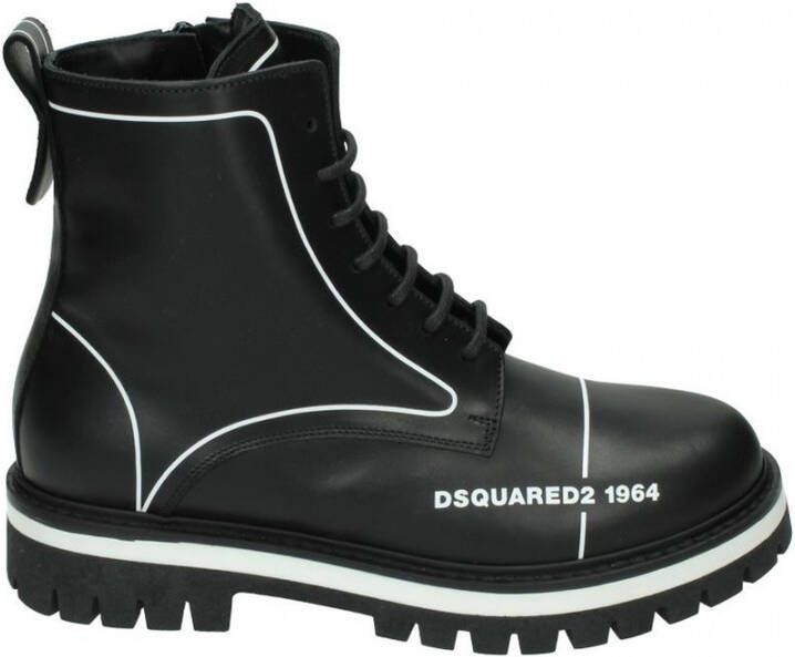 Dsquared2 Ankle Boot Lace Up Zwart Dames