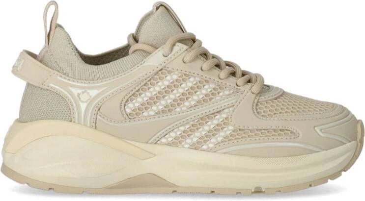 Dsquared2 Beige Dash Panelled Low-Top Sneakers Beige