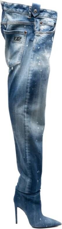 Dsquared2 Blauwe Denim Haklaarzen