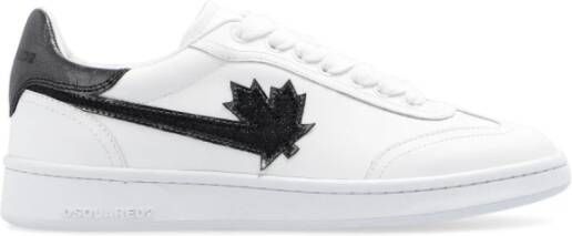 Dsquared2 Glitter Leaf Logo Sneakers White Dames