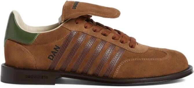 Dsquared2 Bruin Leren Veterschoenen