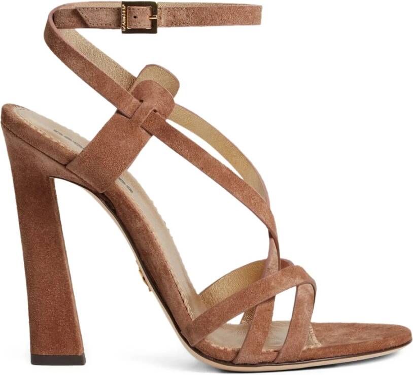 Dsquared2 Bruine leren hakken