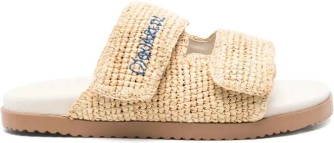 Dsquared2 Bruine Raffia Sandalen