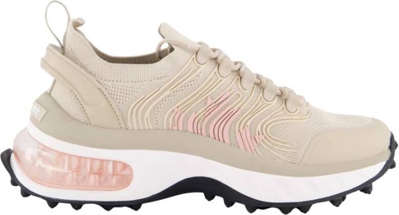 Dsquared2 Bubble Sneaker Beige Roze Damesschoenen