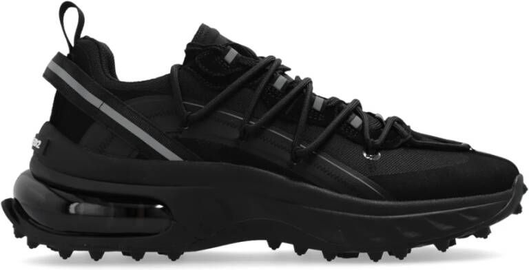 Dsquared2 Zwarte platte schoenen Elegant stijl